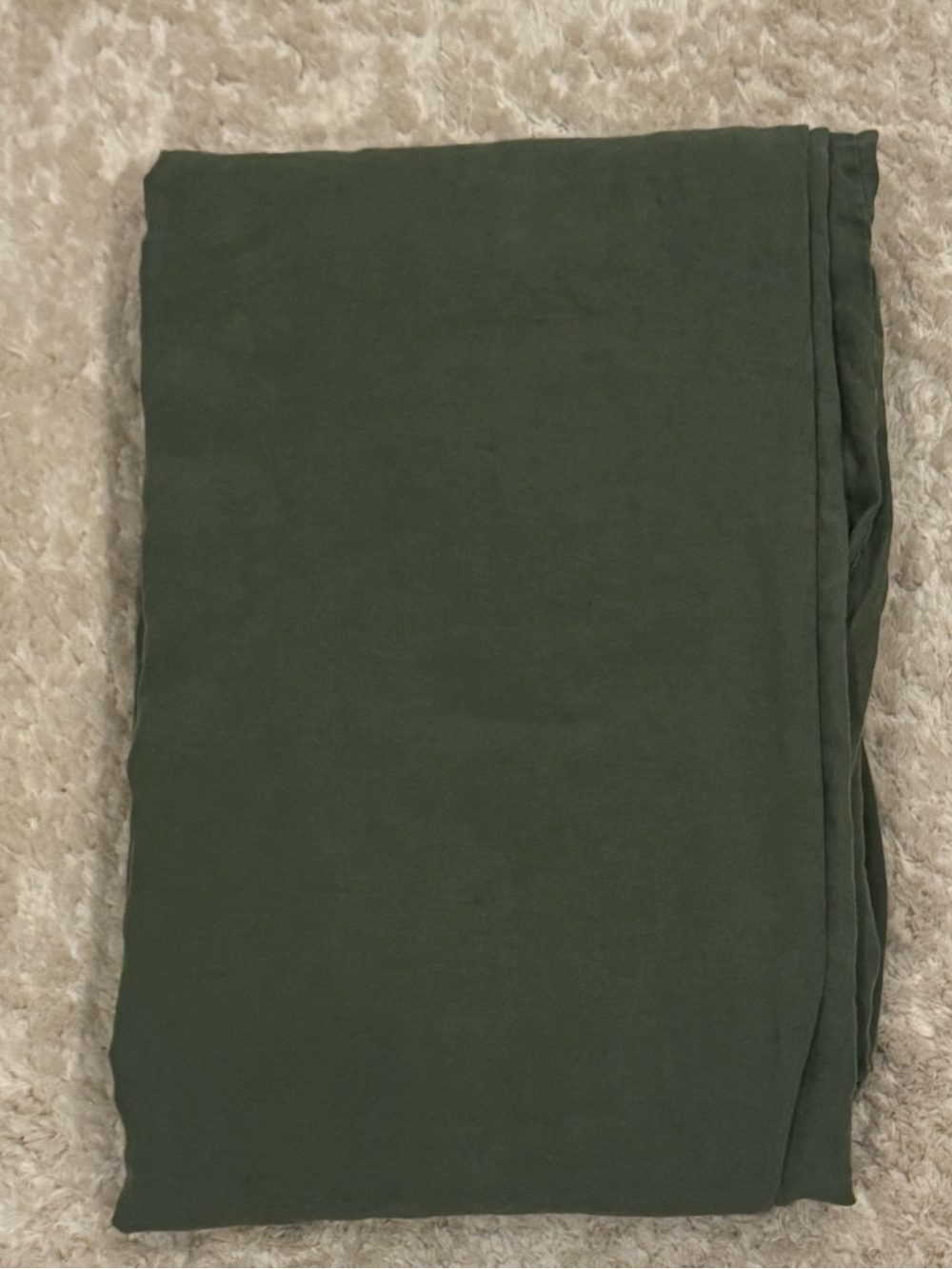 SiJo King/Cal King Olive Green French Faux Linen Duvet Cover